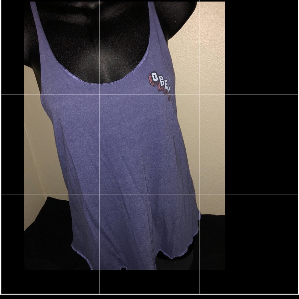 OBEY purple string tank